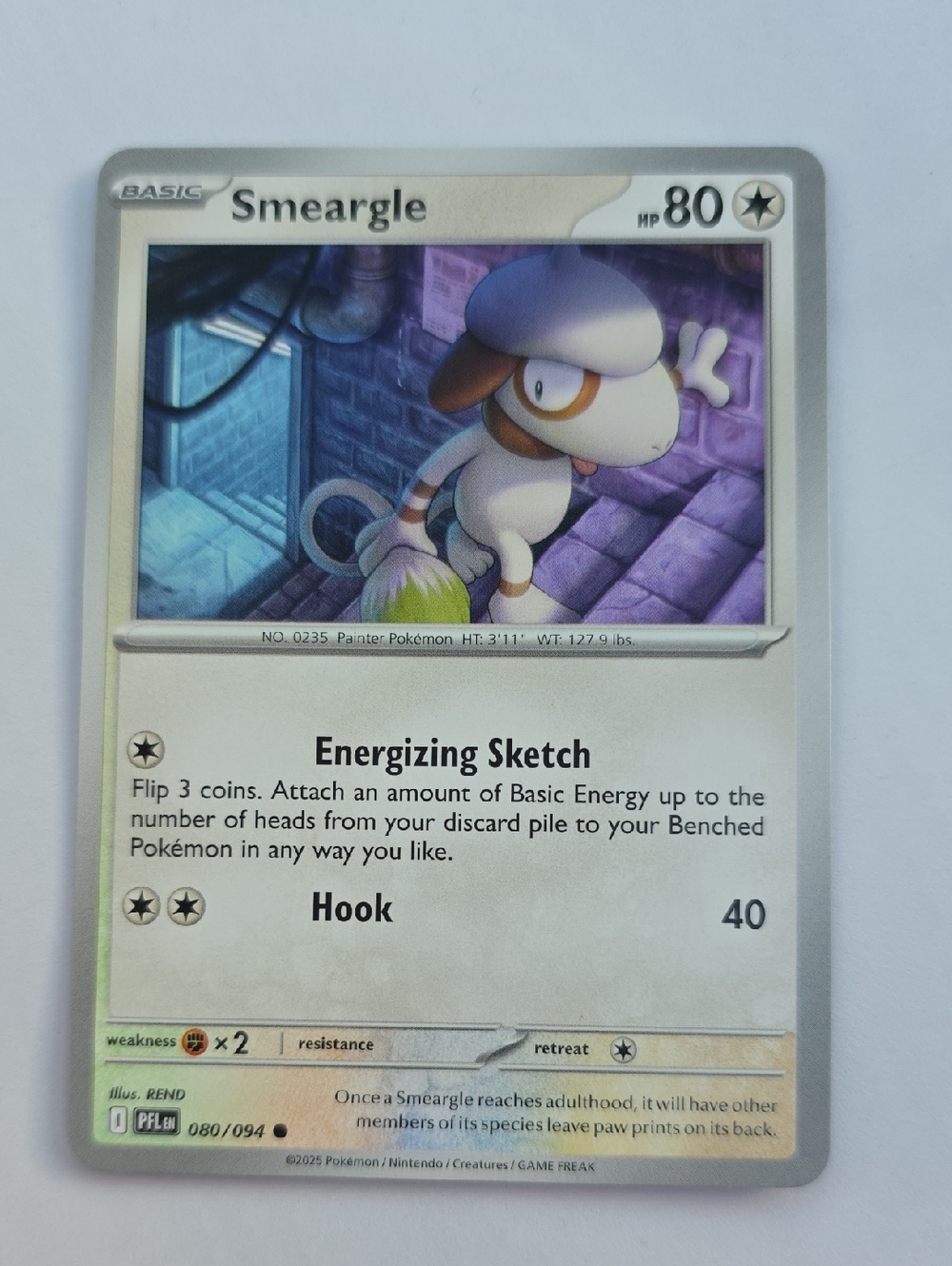 Pokemon Smeargle Trading Card
